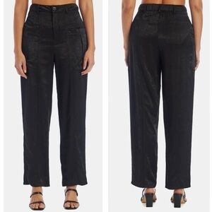 NWT Current Air Satin Utility Cargo Pants Black